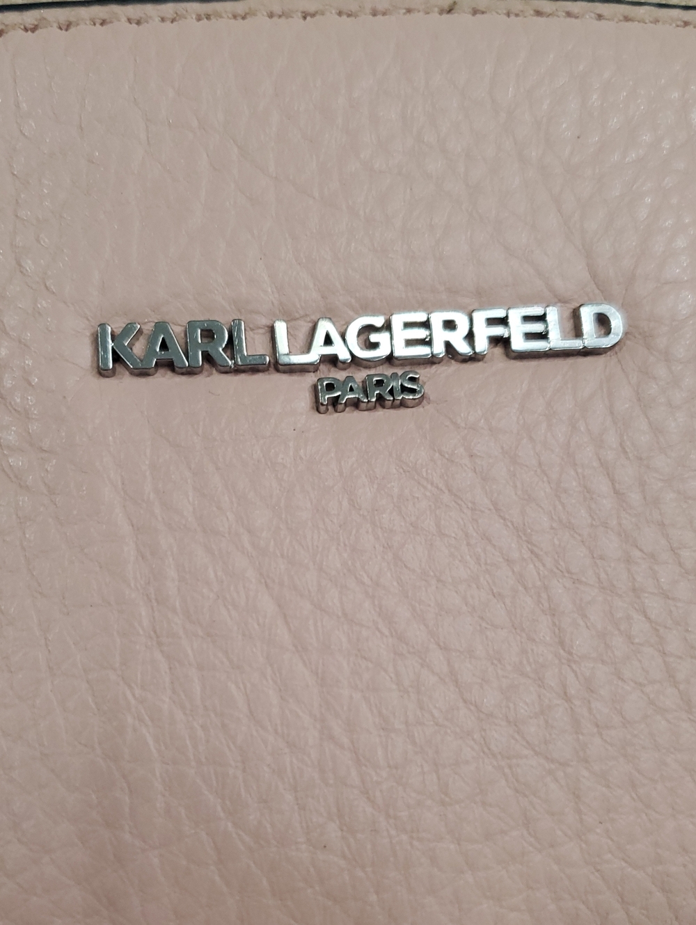 KARL LAGERFELD PINK PEBBLE LEATHER SATCHEL/SHOULDER TOTE BAG💗 - Picture 6 of 16